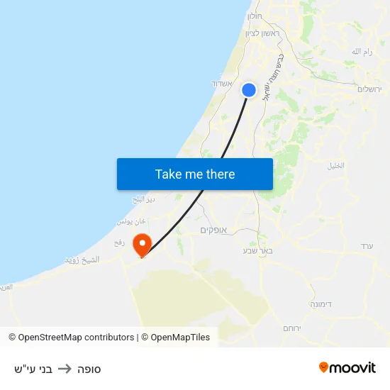 בני עי"ש to סופה map