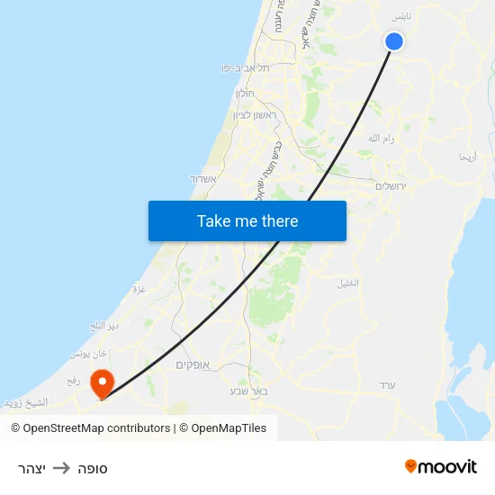 יצהר to סופה map