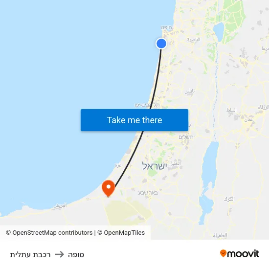 רכבת עתלית to סופה map