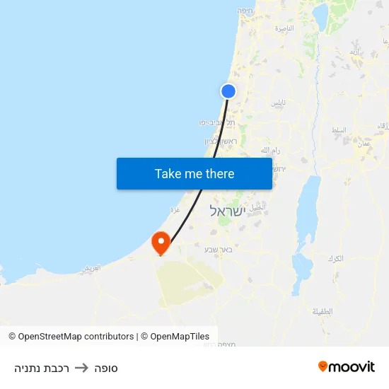 רכבת נתניה to סופה map