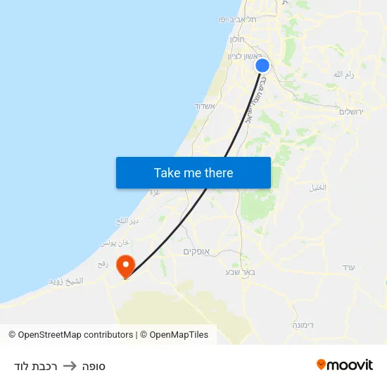 רכבת לוד to סופה map