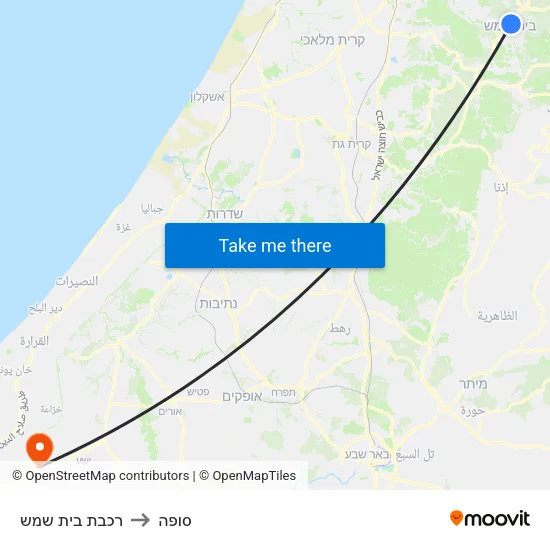 רכבת בית שמש to סופה map