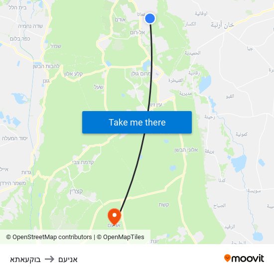 בוקעאתא to אניעם map