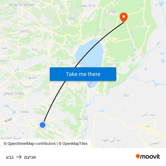גבע to אניעם map