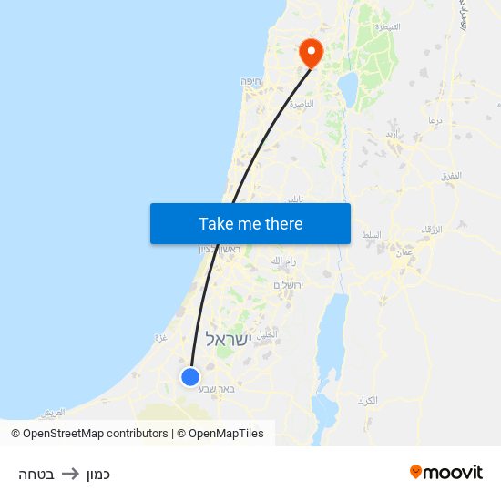 בטחה to כמון map