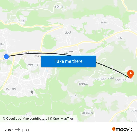 בענה to כמון map