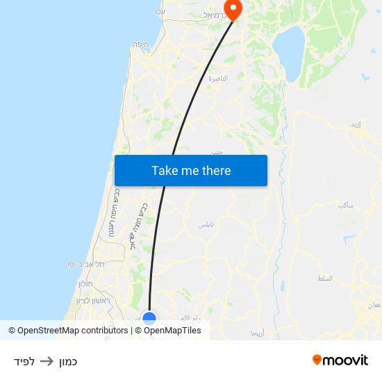 לפיד to כמון map