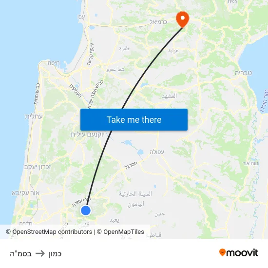 בסמ"ה to כמון map