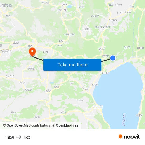 אמנון to כמון map