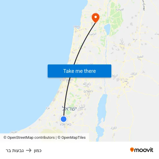 גבעות בר to כמון map