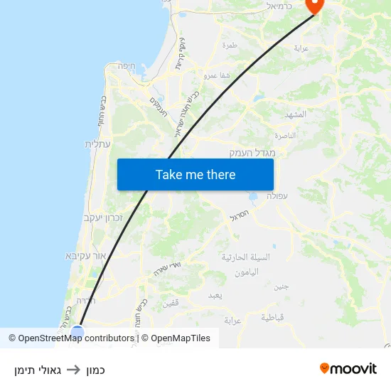 גאולי תימן to כמון map