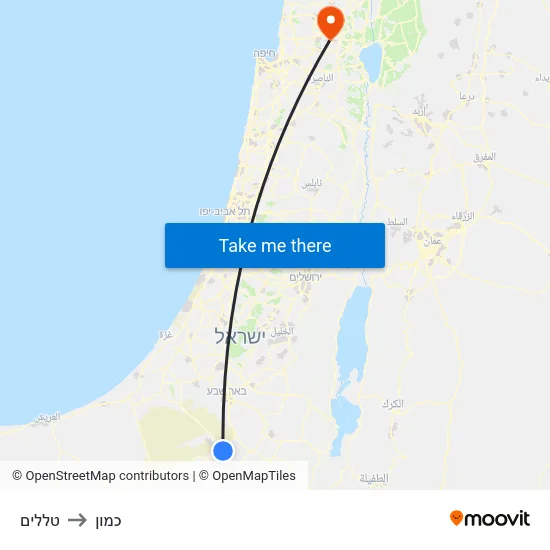 טללים to כמון map