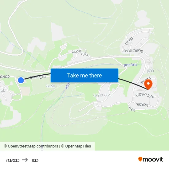 כמאנה to כמון map