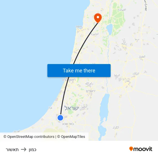 תאשור to כמון map