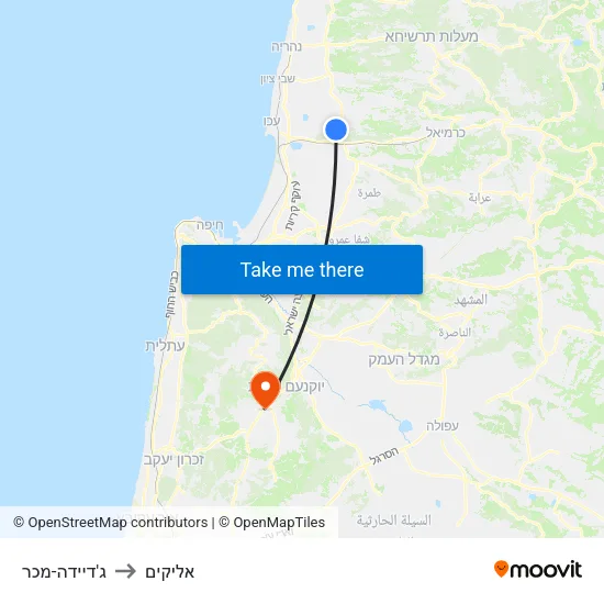 ג'דיידה-מכר to אליקים map
