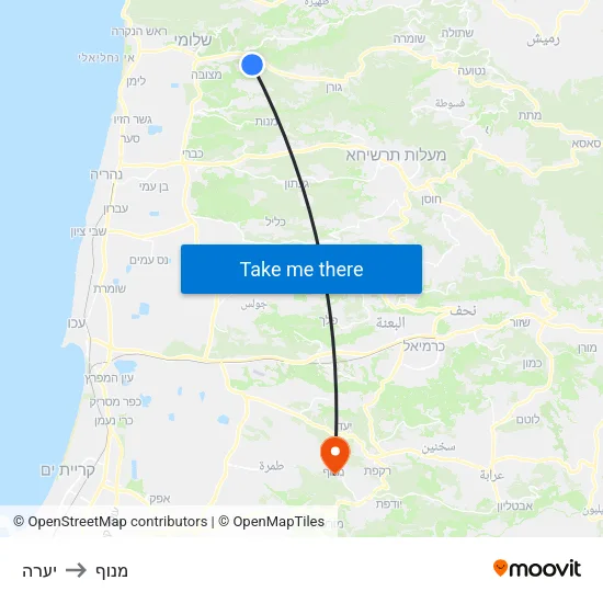 יערה to מנוף map