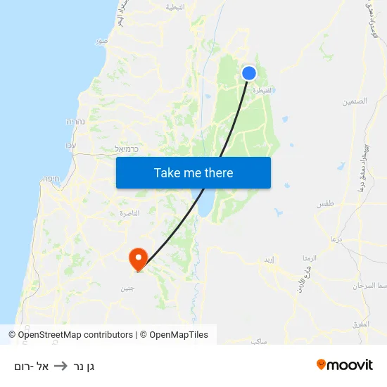 אל -רום to גן נר map
