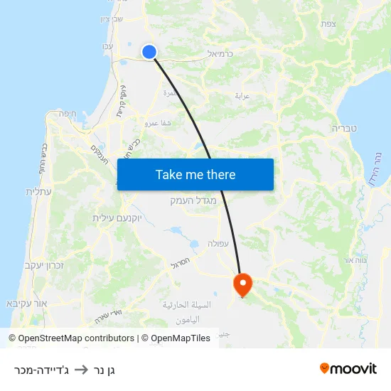 ג'דיידה-מכר to גן נר map