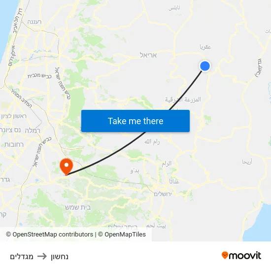 מגדלים to נחשון map