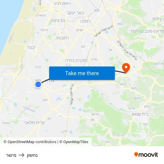 מישר to נחשון map