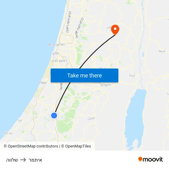 שלווה to איתמר map