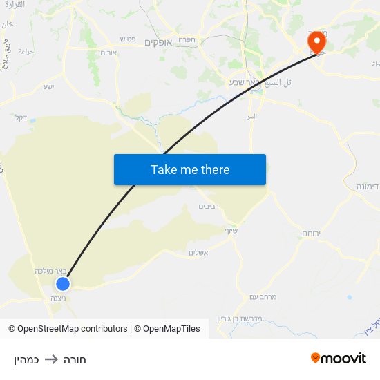 כמהין to חורה map