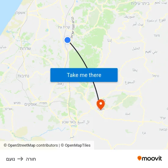 נועם to חורה map