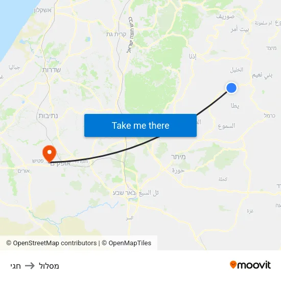חגי to מסלול map