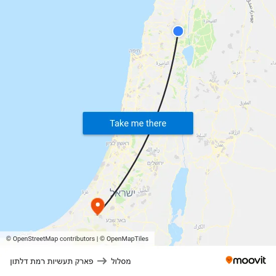 פארק תעשיות רמת דלתון to מסלול map