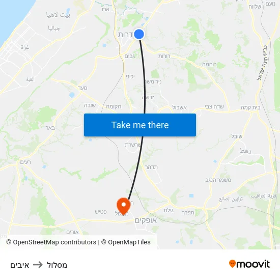 איבים to מסלול map