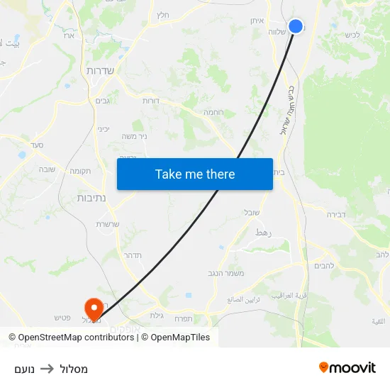 נועם to מסלול map