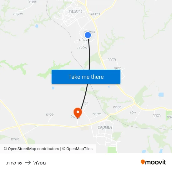 שרשרת to מסלול map