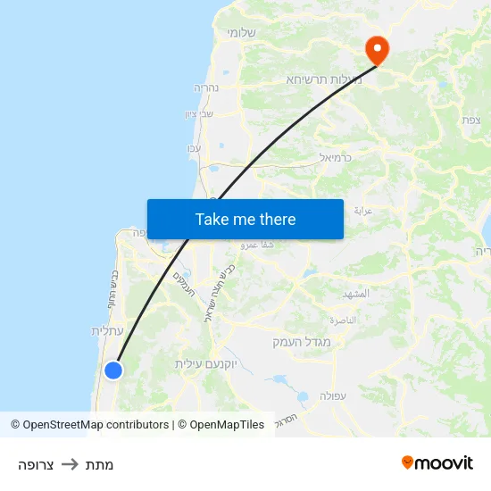 צרופה to מתת map