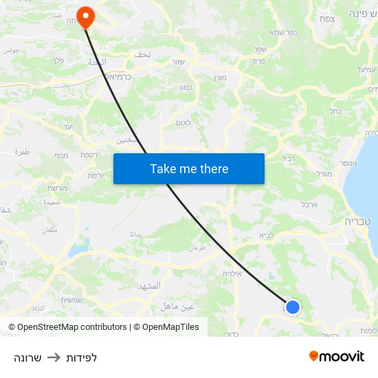 שרונה to לפידות map