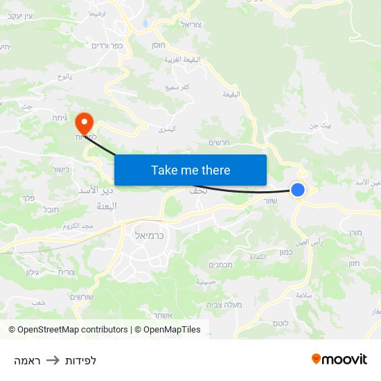 ראמה to לפידות map