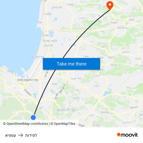 עספיא to לפידות map