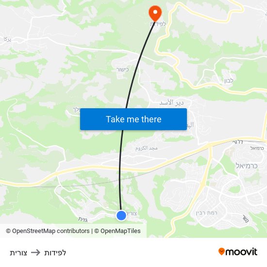 צורית to לפידות map