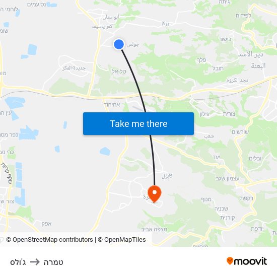 ג'ולס to טמרה map