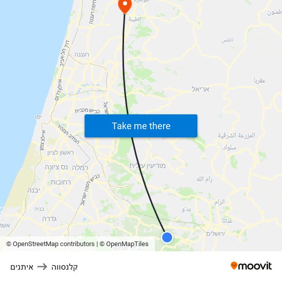 איתנים to קלנסווה map