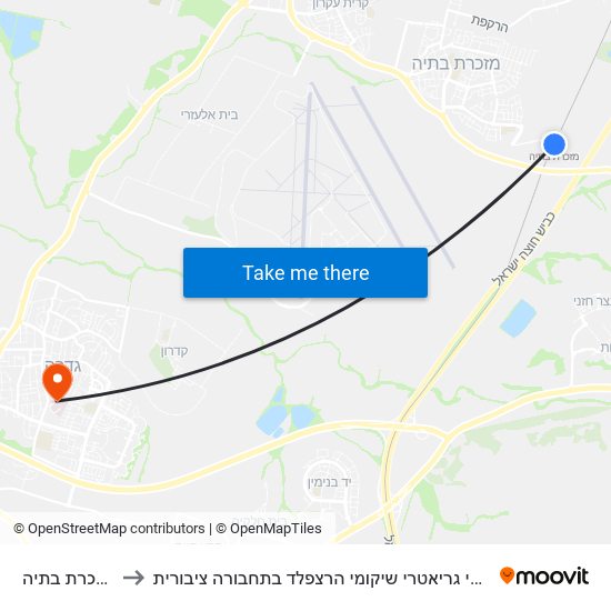 רכבת מזכרת בתיה to איך מגיעים למרכז הרפואי גריאטרי שיקומי הרצפלד בתחבורה ציבורית? map