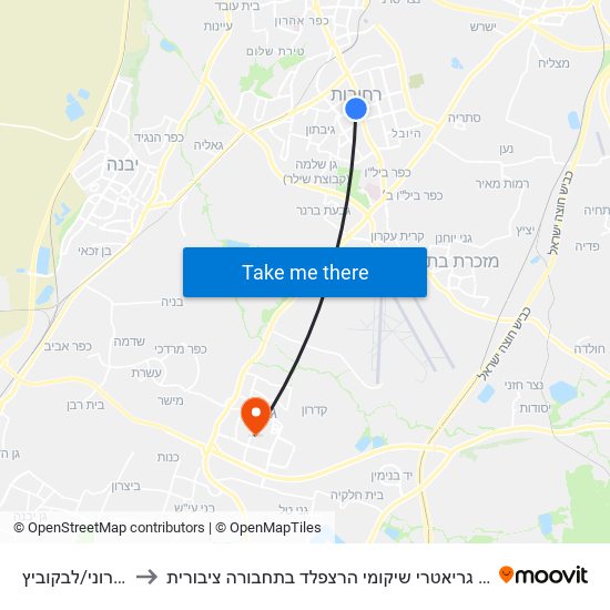 השוק העירוני/לבקוביץ' to איך מגיעים למרכז הרפואי גריאטרי שיקומי הרצפלד בתחבורה ציבורית? map