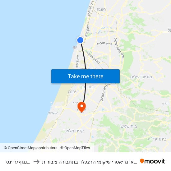 כיכר דיזנגוף/ריינס to איך מגיעים למרכז הרפואי גריאטרי שיקומי הרצפלד בתחבורה ציבורית? map