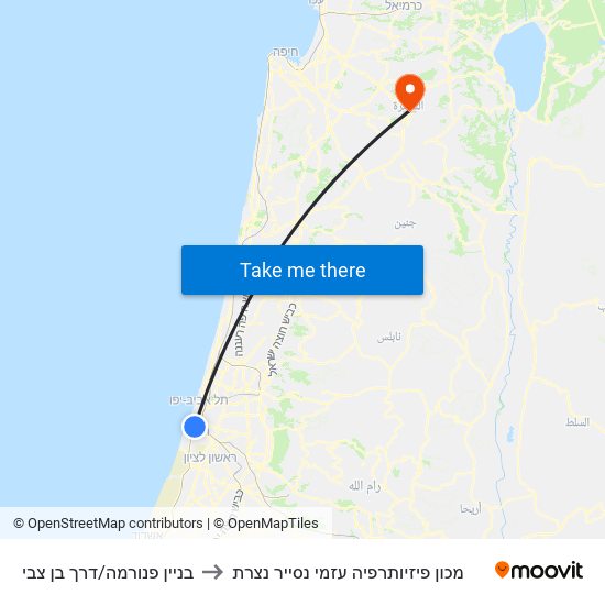 בניין פנורמה/דרך בן צבי to מכון פיזיותרפיה עזמי נסייר נצרת map