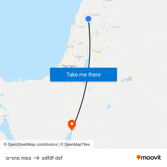 צומת מחניים to sdfdf dsf map