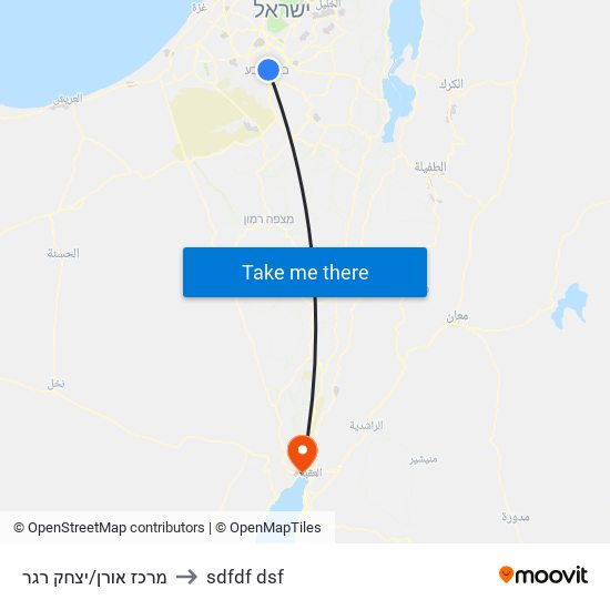 מרכז אורן/יצחק רגר to sdfdf dsf map