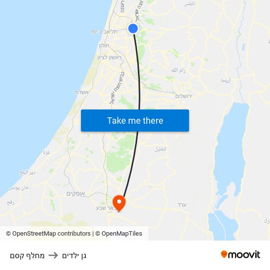 מחלף קסם to גן ילדים map