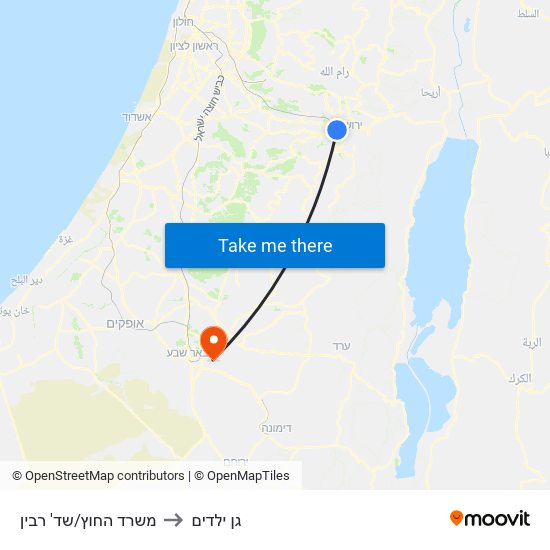 משרד החוץ/שד' רבין to גן ילדים map