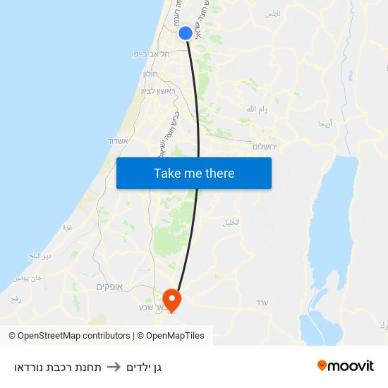 תחנת רכבת נורדאו to גן ילדים map