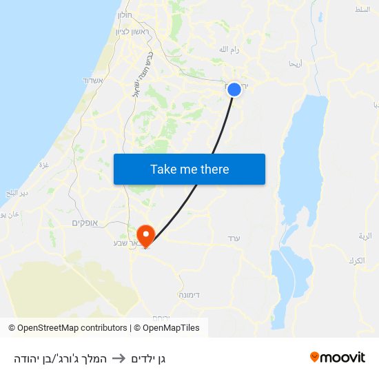 המלך ג'ורג'/בן יהודה to גן ילדים map