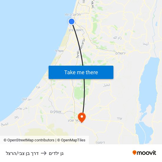 דרך בן צבי/הרצל to גן ילדים map